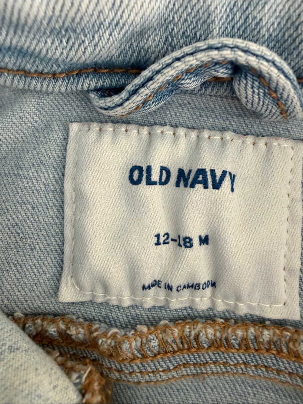 Old Navy Pale Blue Denim Jacket for Kids Size 12-18M - Picture 5 of 7